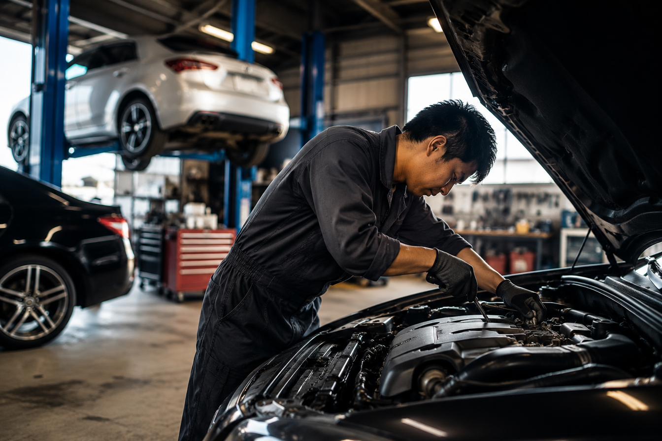 修理・車検作業の様子